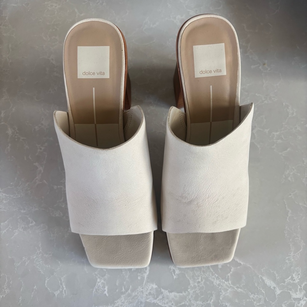Dolce Vita Women's Cream Mules